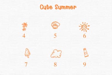 Cute Summer by Sontaya — Dingbats Font — thumbnail 4