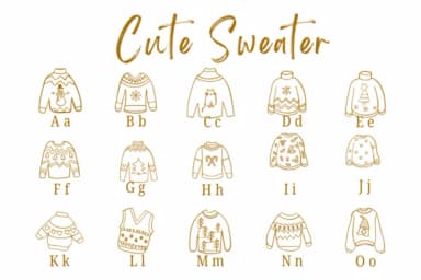 Cute Sweater by Suphitchaya — Dingbats Font — thumbnail 2