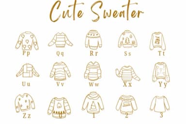 Cute Sweater by Suphitchaya — Dingbats Font — thumbnail 3