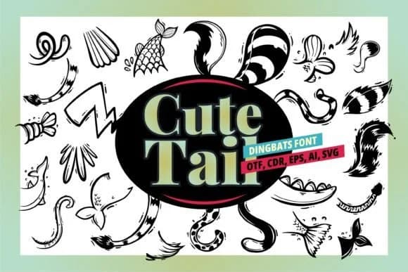 Cute Tail by onoborgol — Dingbats Font