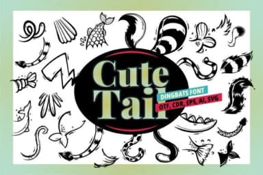 Cute Tail by onoborgol — Dingbats Font — thumbnail 1