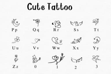 Cute Tattoo by Nongyao — Dingbats Font — thumbnail 3