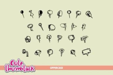 Cute Thumbtack by onoborgol — Dingbats Font — thumbnail 2