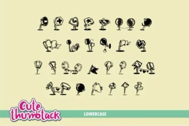 Cute Thumbtack by onoborgol — Dingbats Font — thumbnail 3