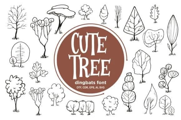 Cute Tree by onoborgol — Dingbats Font