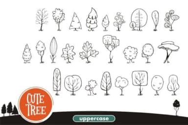 Cute Tree by onoborgol — Dingbats Font — thumbnail 2