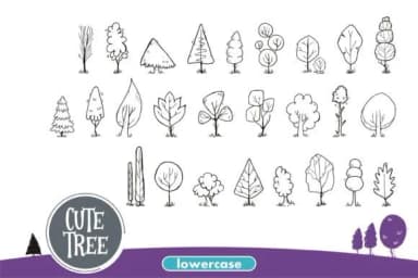 Cute Tree by onoborgol — Dingbats Font — thumbnail 3