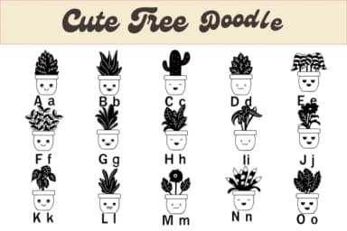 Cute Tree by Nun Sukhwan — Dingbats Font — thumbnail 2