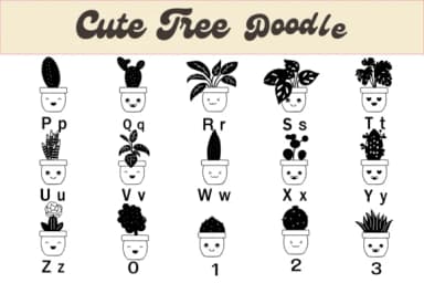 Cute Tree by Nun Sukhwan — Dingbats Font — thumbnail 3