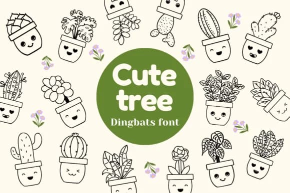 Cute Tree by Nun Sukhwan — Dingbats Font