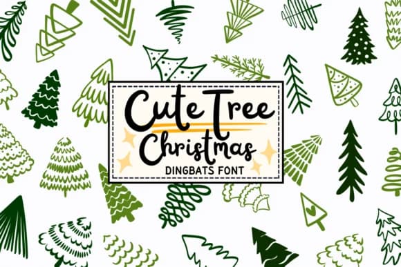 Cute Tree Christmas by PraewDesigns — Dingbats Font