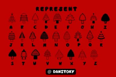 Cute Tree Christmas by danita.kukkai — Dingbats Font — thumbnail 2