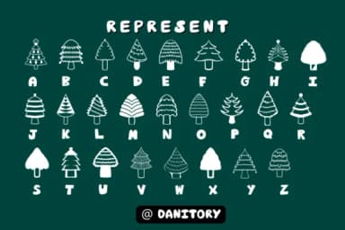 Cute Tree Christmas by danita.kukkai — Dingbats Font — thumbnail 3