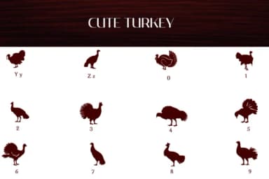 Cute Turkey by Heartcraft Atelier — Dingbats Font — thumbnail 4