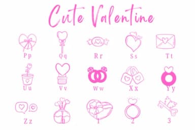 Cute Valentine by Suphitchaya — Dingbats Font — thumbnail 3