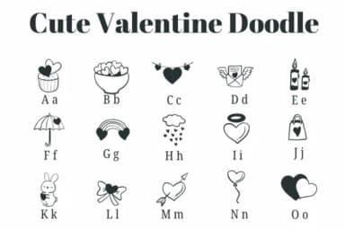 Cute Valentine Doodle by Suphitchaya — Dingbats Font — thumbnail 2