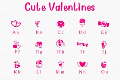 Cute Valentines by Nongyao — Dingbats Font — thumbnail 2