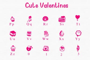 Cute Valentines by Nongyao — Dingbats Font — thumbnail 3