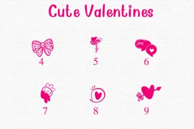 Cute Valentines by Nongyao — Dingbats Font — thumbnail 4
