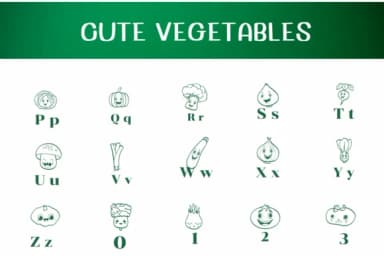 Cute Vegetables by Ketsarin — Dingbats Font — thumbnail 3
