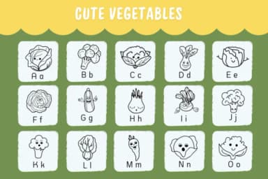 Cute Vegetables by Natchuta — Dingbats Font — thumbnail 3