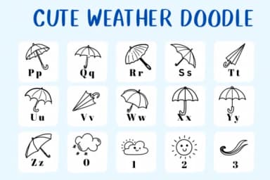 Cute Weather Doodle by CHANOK — Dingbats Font — thumbnail 3