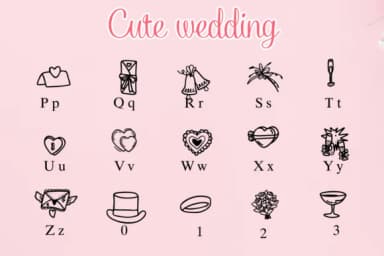 Cute Wedding by Nongyao — Dingbats Font — thumbnail 3