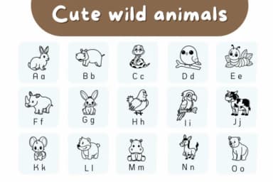 Cute Wild Animals by Natchuta — Dingbats Font — thumbnail 2
