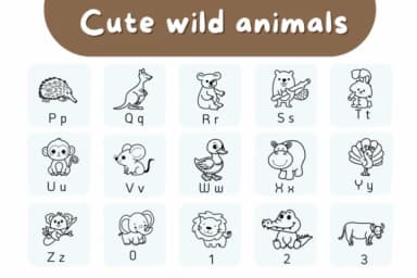 Cute Wild Animals by Natchuta — Dingbats Font — thumbnail 3