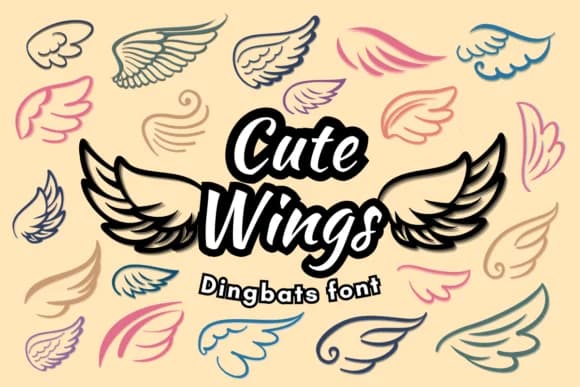 Cute Wings by Nun Sukhwan — Dingbats Font
