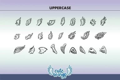Cute Wings by BK Creative Designs — Dingbats Font — thumbnail 2