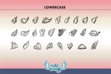 Cute Wings by BK Creative Designs — Dingbats Font — thumbnail 3