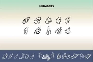 Cute Wings by BK Creative Designs — Dingbats Font — thumbnail 4