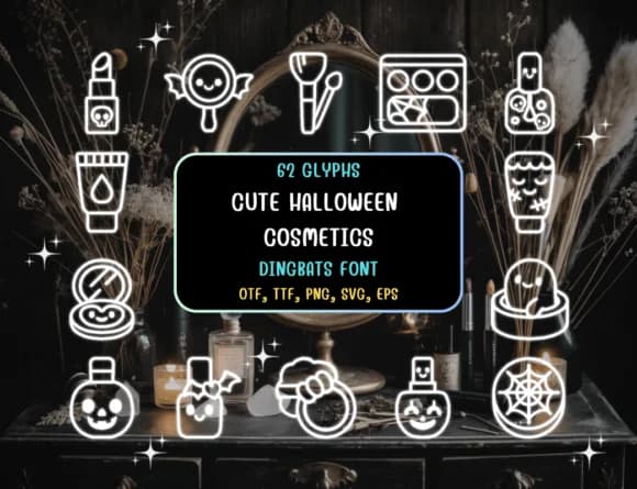 Cutehalloweencosmetics Regular by Distiny4919 — Dingbats Font