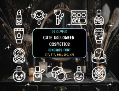 Cutehalloweencosmetics Regular by Distiny4919 — Dingbats Font — thumbnail 1