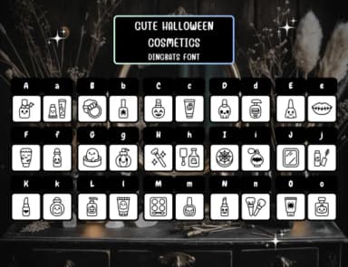 Cutehalloweencosmetics Regular by Distiny4919 — Dingbats Font — thumbnail 2