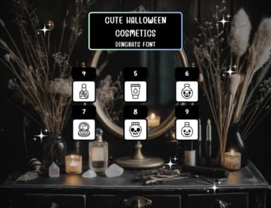 Cutehalloweencosmetics Regular by Distiny4919 — Dingbats Font — thumbnail 4