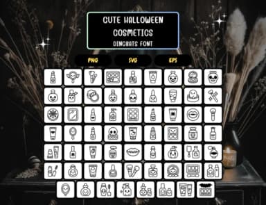 Cutehalloweencosmetics Regular by Distiny4919 — Dingbats Font — thumbnail 5