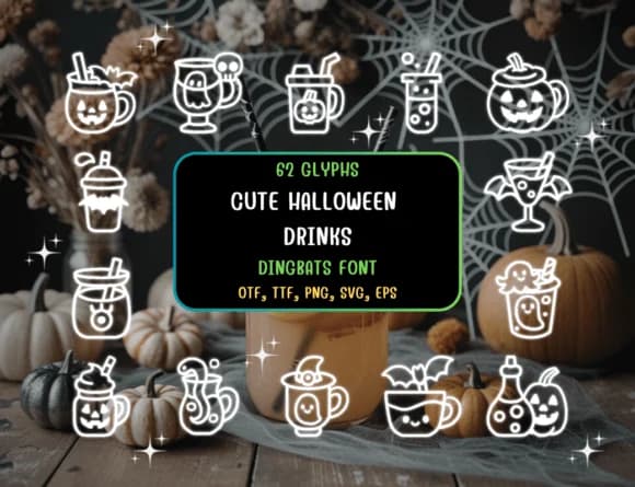 Cutehalloweendrinks Regular by Distiny4919 — Dingbats Font