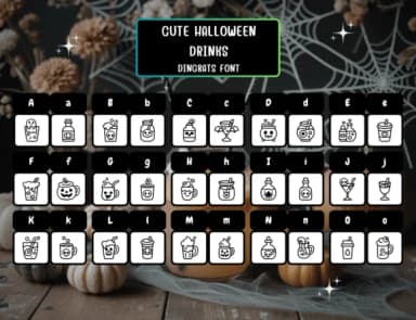 Cutehalloweendrinks Regular by Distiny4919 — Dingbats Font — thumbnail 2