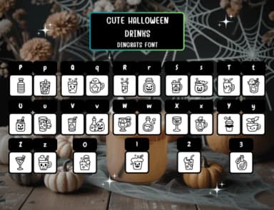 Cutehalloweendrinks Regular by Distiny4919 — Dingbats Font — thumbnail 3