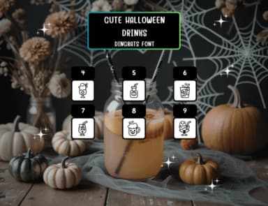Cutehalloweendrinks Regular by Distiny4919 — Dingbats Font — thumbnail 4