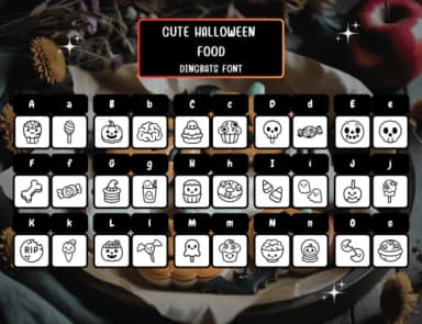 Cutehalloweenfood Regular by Distiny4919 — Dingbats Font — thumbnail 2
