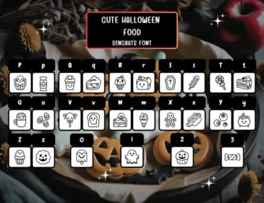 Cutehalloweenfood Regular by Distiny4919 — Dingbats Font — thumbnail 3