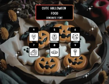 Cutehalloweenfood Regular by Distiny4919 — Dingbats Font — thumbnail 4