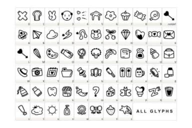 Cutes by YandiDesigns — Dingbats Font — thumbnail 2