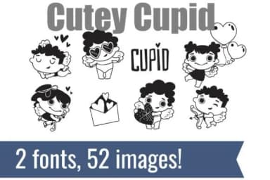 Cutey Cupid by Illustration Ink — Dingbats Font — thumbnail 1
