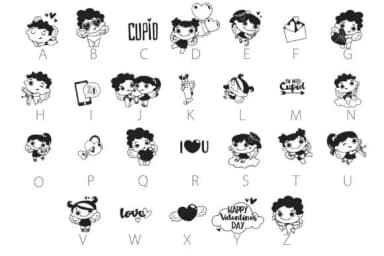 Cutey Cupid by Illustration Ink — Dingbats Font — thumbnail 3