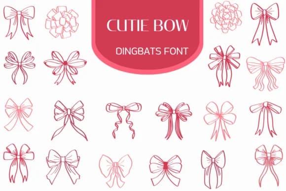 Cutie Bow by Heartcraft Atelier — Dingbats Font