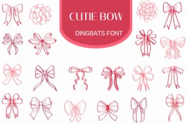 Cutie Bow by Heartcraft Atelier — Dingbats Font — thumbnail 1